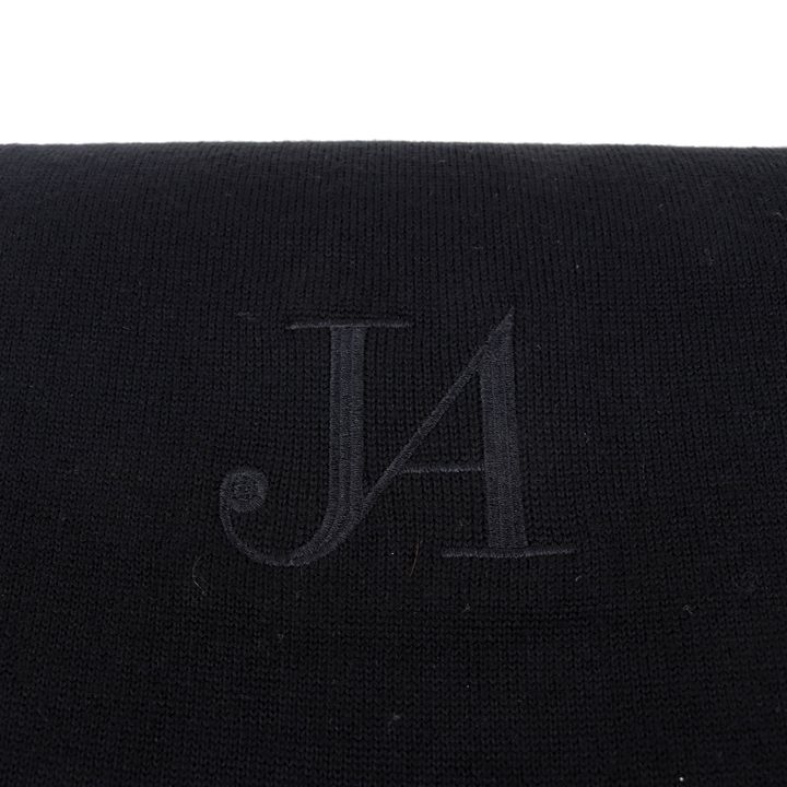 ジュン アシダ マフラー 無地 ロゴ刺繍 フリンジ ブランド 小物