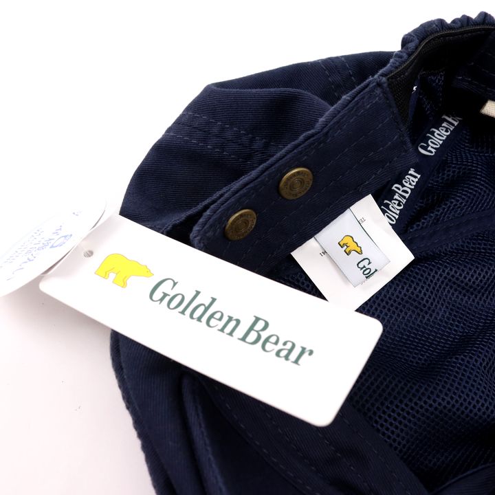 ゴールデンベア ハンチング 未使用 オーガニックコットン ブランド キャップ 帽子 メンズ 57-59cmサイズ ネイビー Golden Bear  【中古】