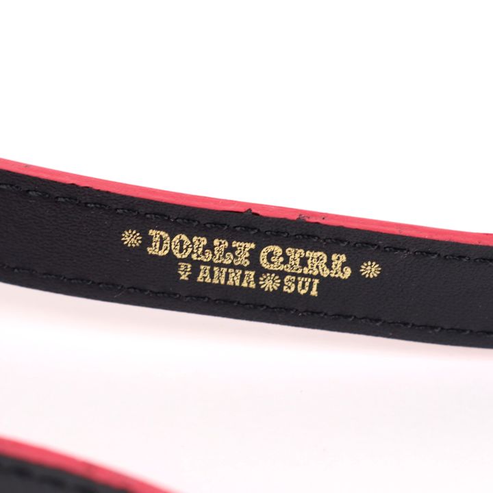 アナスイ ベルト スリム エナメル DOLLY GIRL ハートバックル ブランド 小物 レディース ピンク ANNA SUI 【中古】