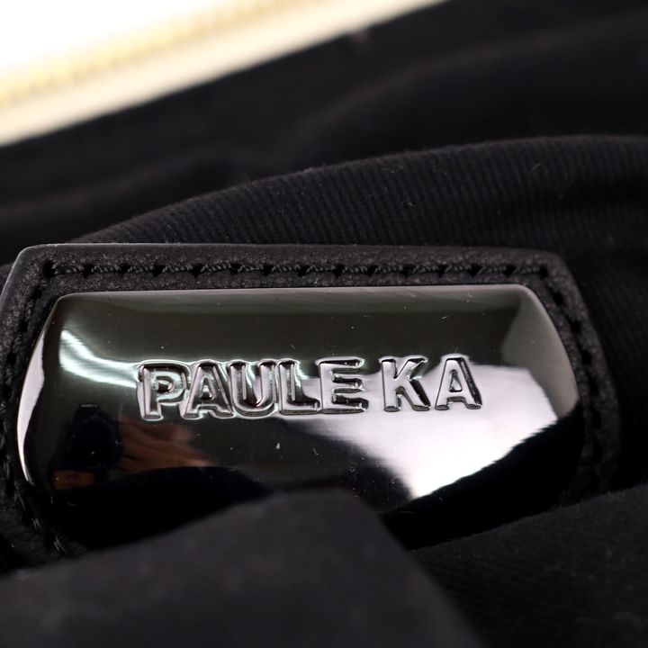 ポールカ ハンドバッグ リボン付き バイカラー ロゴ ブランド 鞄
