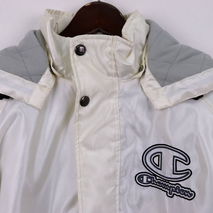チャンピオン ベンチコート 中綿 フード付き 胸ロゴ ロングコート