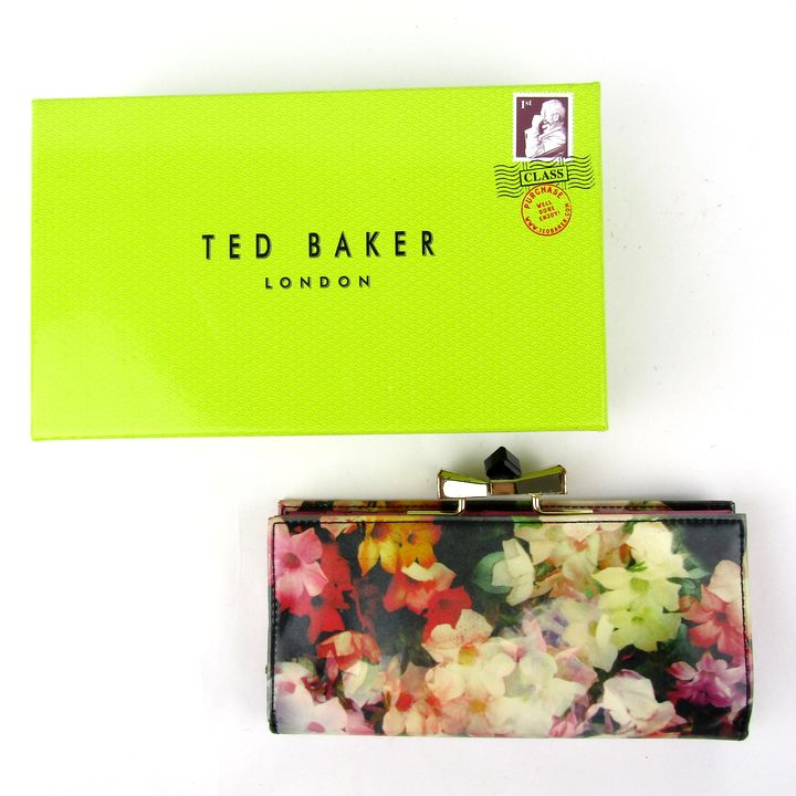 テッドベーカー 長財布 がま口 花柄 小銭入れあり ブランド ロング