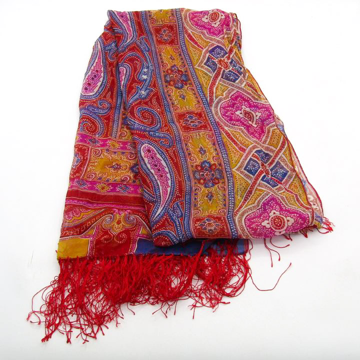 エトロ ストール ショール ペイズリー柄 シルク イタリア製 ブランド