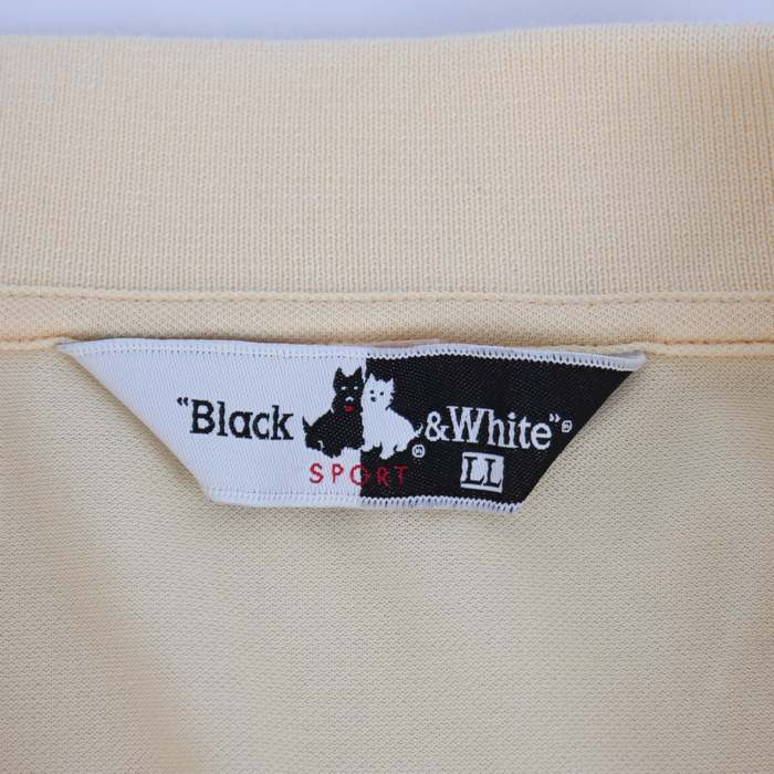 ブラック＆ホワイト 半袖ポロシャツ ゴルフウェア ポケット トップス
