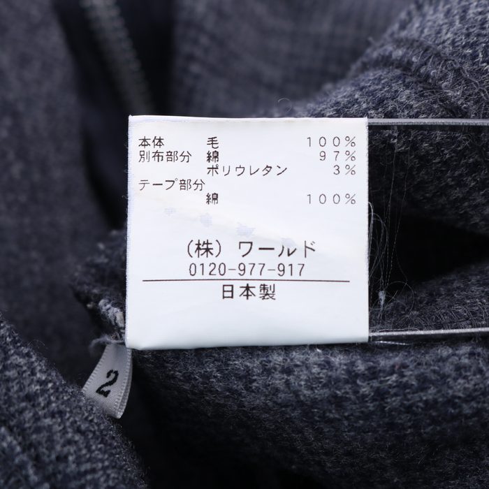タケオキクチ ジップアップパーカー 長袖 ウール100％ 日本製 トップス ...