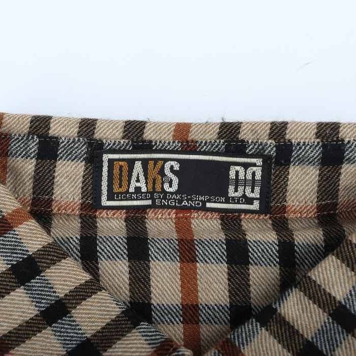 新品】DAKS ダックス タグ付き シャツカットソーチェックブラウン