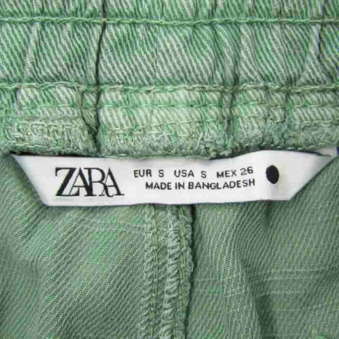 ザラ パンツ テーパード ウエストゴム ウエスト紐 レディース Sサイズ グリーン ZARA 【中古】｜ZARA｜店舗買取｜パンツ＞その他パンツ｜USEDのアパレル通販サイト  - SMASELL（スマセル）