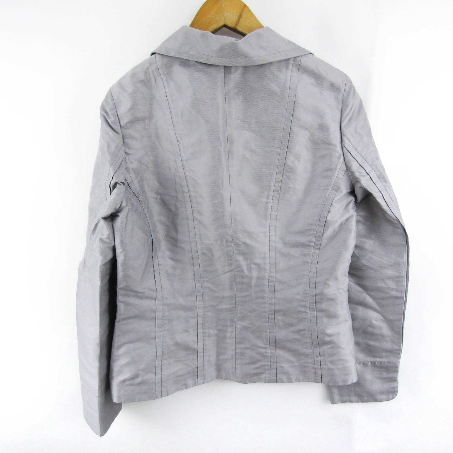 ギャバジンK.T テーラードジャケット アウター シルク混 FIVE FOX レディース 11サイズ グレー Gabardine K.T 【中古】｜Gabardine  K.T｜店舗買取｜ジャケット/アウター＞その他アウター｜USEDのアパレル通販サイト - SMASELL（スマセル）