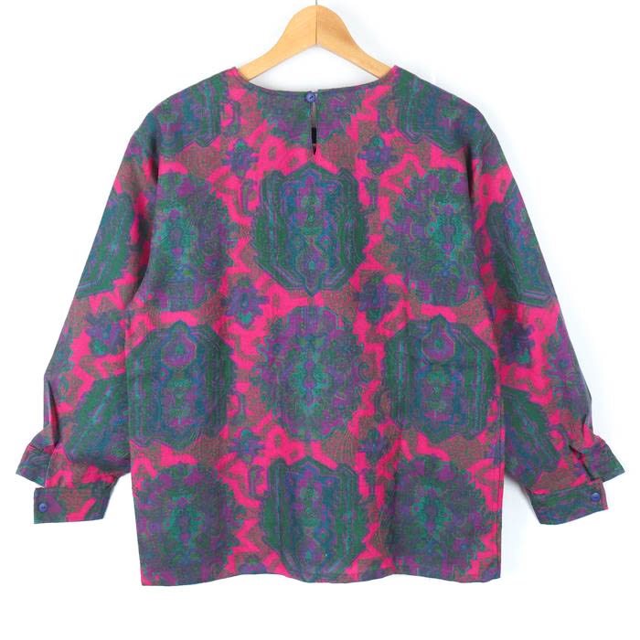 NINA RICCI ネイビー/ローズ Tシャツ S