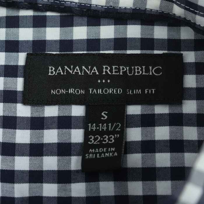 バナナリパブリック 長袖シャツ トップス チェック柄 メンズ Sサイズ ネイビー ホワイト Banana Republic 【中古】｜Banana  Republic｜店舗買取｜トップス＞Tシャツ/カットソー｜USEDのアパレル通販サイト - SMASELL（スマセル）