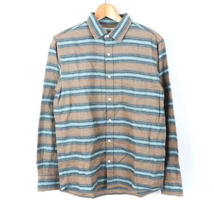 グローバルワーク 長袖シャツ トップス ストライプ Flannel メンズ S 