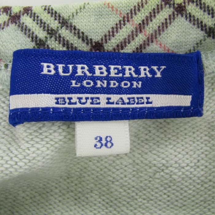 バーバリーブルーレーベル カットソー シャツ トップス 七分袖 三陽商会 レディース 38サイズ グリーン BURBERRY BLUE LABEL  【中古】｜BURBERRY BLUE LABEL｜店舗買取｜トップス＞Tシャツ/カットソー｜USEDのアパレル通販サイト - SMASELL（スマセル）