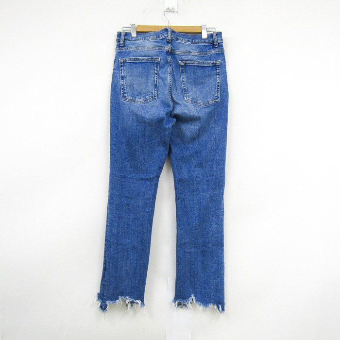 ザラ メンズ デニム スキニー ４０ インスタ 人気 即完売 ダメージ加工 クラッシュ アンクル丈 zara