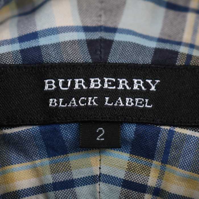 バーバリーブラックレーベル 長袖シャツ トップス チェック柄 コットン メンズ 2サイズ 青×白×黒 BURBERRY BLACK LABEL  【中古】｜BURBERRY BLACK LABEL｜店舗買取｜トップス＞Tシャツ/カットソー｜USEDのアパレル通販サイト -  SMASELL（スマセル）