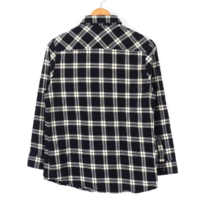 BALENCIAGA ネルシャツ 厚けれ 長袖 チェック柄