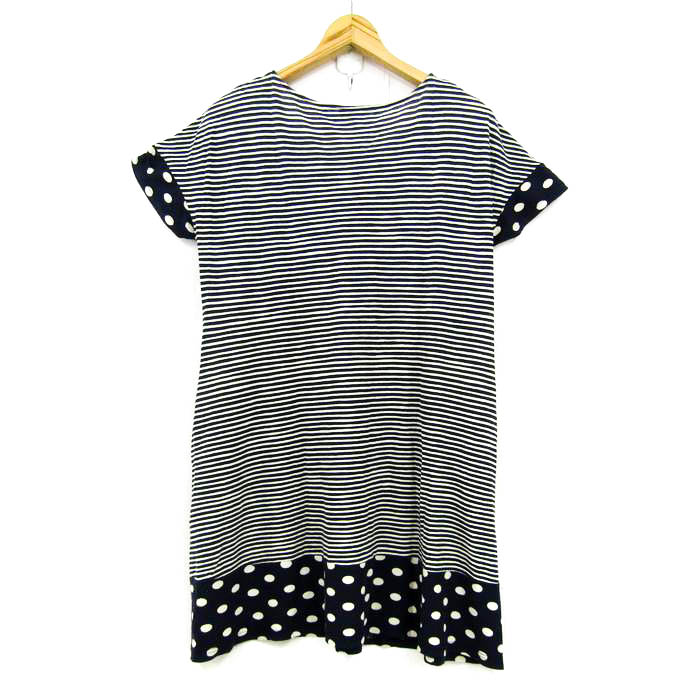 ホコモモラ　40 ワンピ　ワンピース　ボーダー　水玉　黒 ホコモモラ 40 ワンピ ワンピース ボーダー 水玉 黒