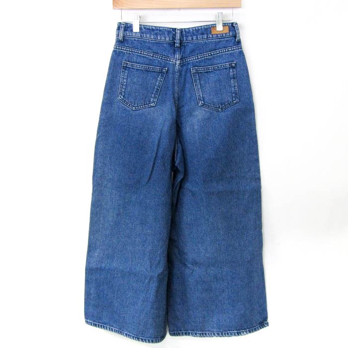 ザラ ワイドデニムパンツ ジーンズ ボトムス S相当 レディース ザラ ワイドデニムパンツ ジーンズ ボトムス S相当 レディース