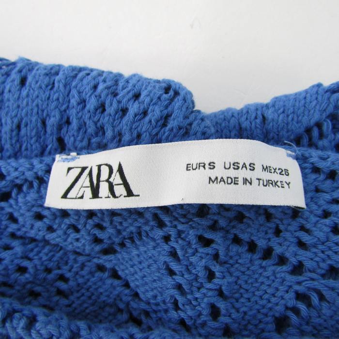 ザラ 半袖ニットワンピース クロシェット トップス レディース USA Sサイズ ブルー ZARA 【中古】｜ZARA｜店舗買取｜ワンピース/ドレス＞ワンピース｜USEDのアパレル通販サイト  - SMASELL（スマセル）