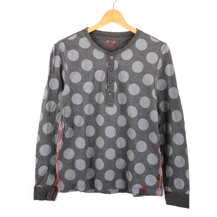 【PAUL SMITH】美品　麻100% 長袖シャツ　花柄　紺　M 日本製★ PAUL SMITH】美品 麻100% 長袖シャツ 花柄 紺 M 日本製☆