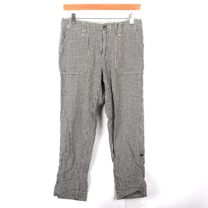 シュカ パンツ ボトムス ギンガムチェック柄 コットンリネン  