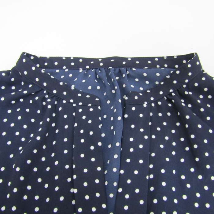 Theory luxe 20ss ドット柄ブラウス ネイビー系 