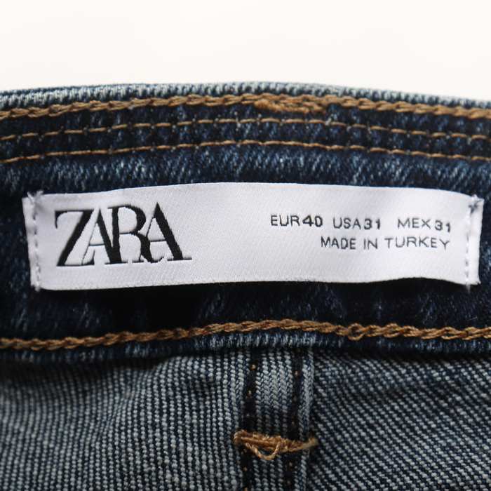 ザラ デニムパンツ ジーンズ ダメージ加工 ストレッチ 大きいサイズ ボトムス レディース 31サイズ ネイビー系 ZARA 【中古】｜ZARA｜店舗買取｜パンツ＞その他パンツ｜USEDのアパレル通販サイト  - SMASELL（スマセル）