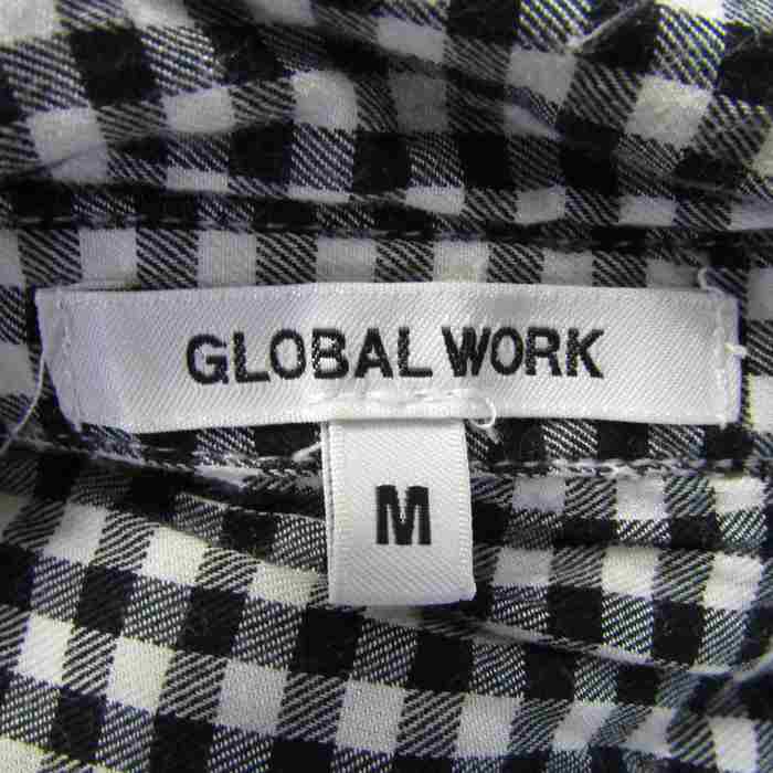 グローバルワーク 長袖シャツ ギンガムチェック トップス レディース Mサイズ ブラック系 GLOBAL WORK 【中古】｜GLOBAL WORK ｜店舗買取｜トップス＞Tシャツ/カットソー｜USEDのアパレル通販サイト - SMASELL（スマセル）