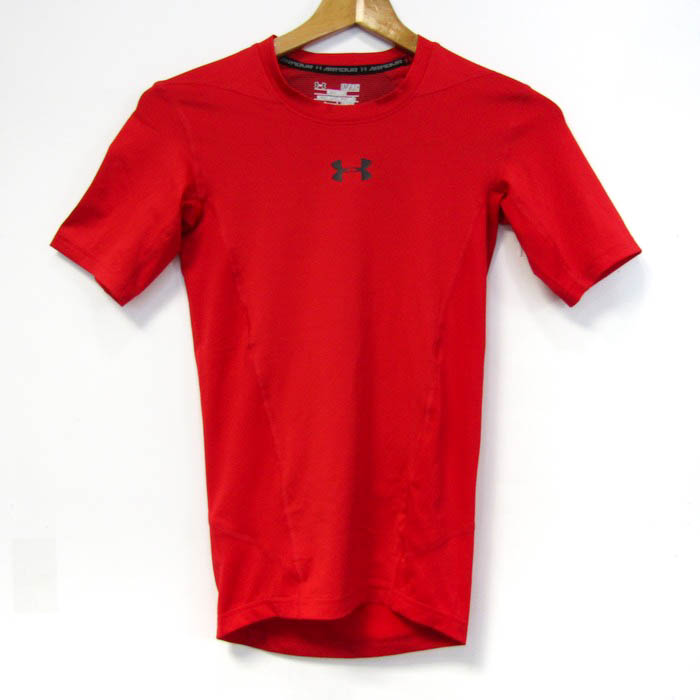 アンダーアーマー 半袖Ｔシャツ ヒートギア インナー スポーツウエア トップス メンズ SMサイズ レッド×ブラック UNDER ARMOUR  【中古】｜UNDER ARMOUR｜店舗買取｜トップス＞Tシャツ/カットソー｜USEDのアパレル通販サイト - SMASELL（スマセル）