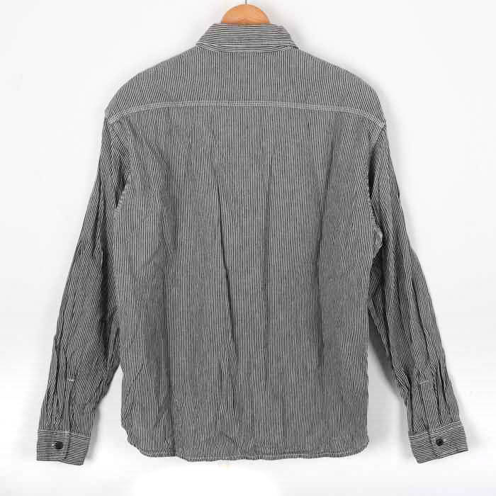 HUGO 読み解い BOSS ヒューゴボス ピンストライプ柄メンズシャツ サイズ40 