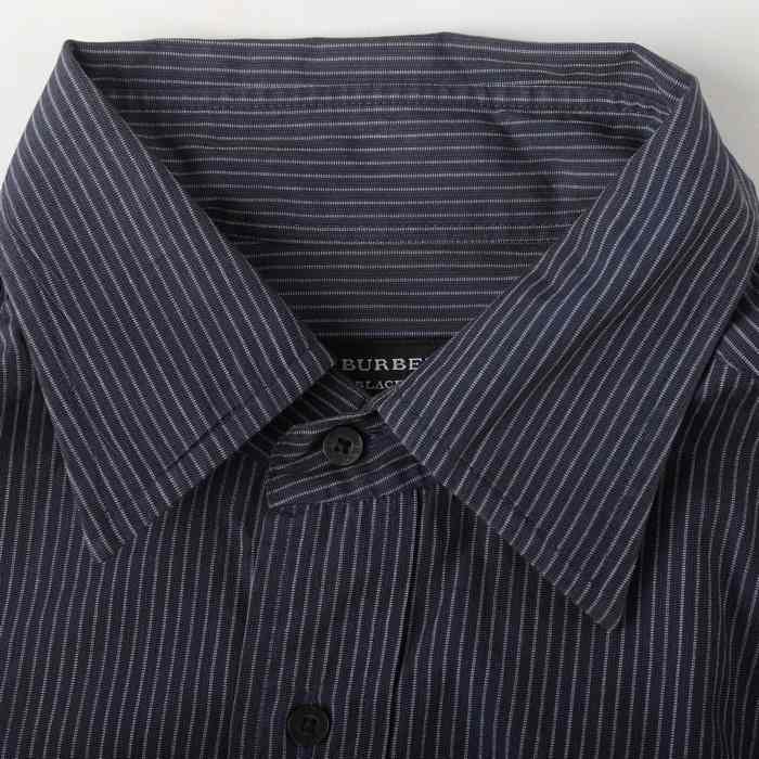 バーバリーブラックレーベル 長袖シャツ トップス ストライプ柄 メンズ 2サイズ ネイビー BURBERRY BLACK LABEL 【中古】｜BURBERRY  BLACK LABEL｜店舗買取｜トップス＞Tシャツ/カットソー｜USEDのアパレル通販サイト - SMASELL（スマセル）