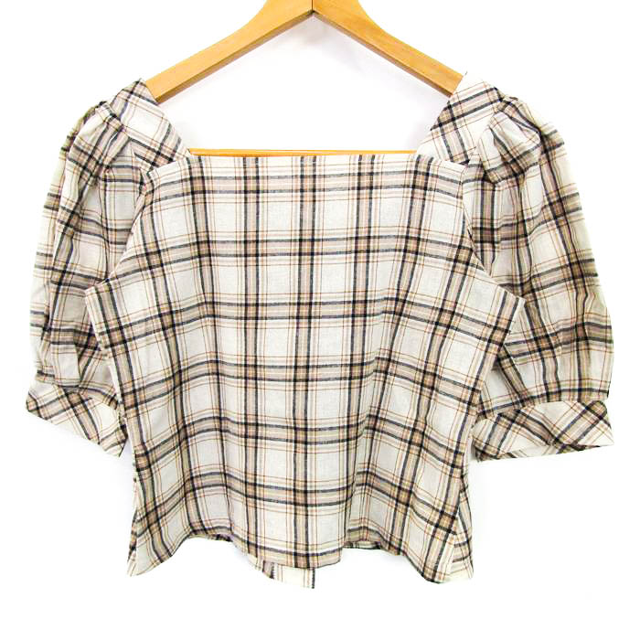andmary チェックオフショルダーセットアップ and marry sサイズ！ チェック柄 オフショルダーセットアップ
