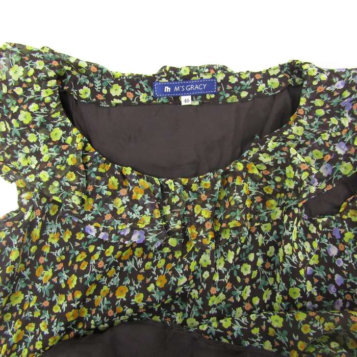 エムズグレイシー 半袖ワンピース 花柄 トップス レディース 40サイズ  