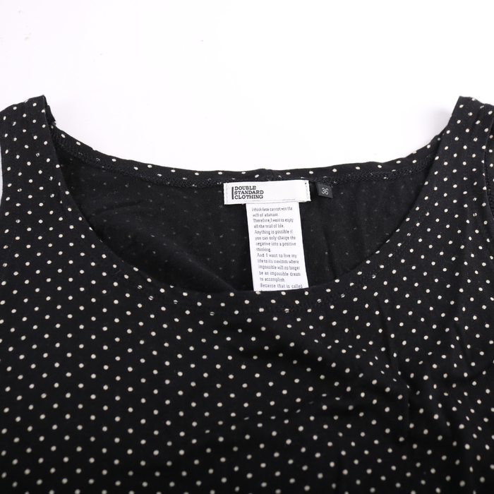 ダブルスタンダードノースリーブトップ 黒 