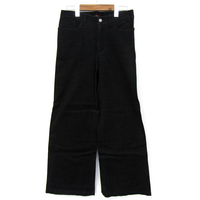 レキップヨシエイナバ ワイドパンツ ストレッチ ブランド ボトムス 黒 