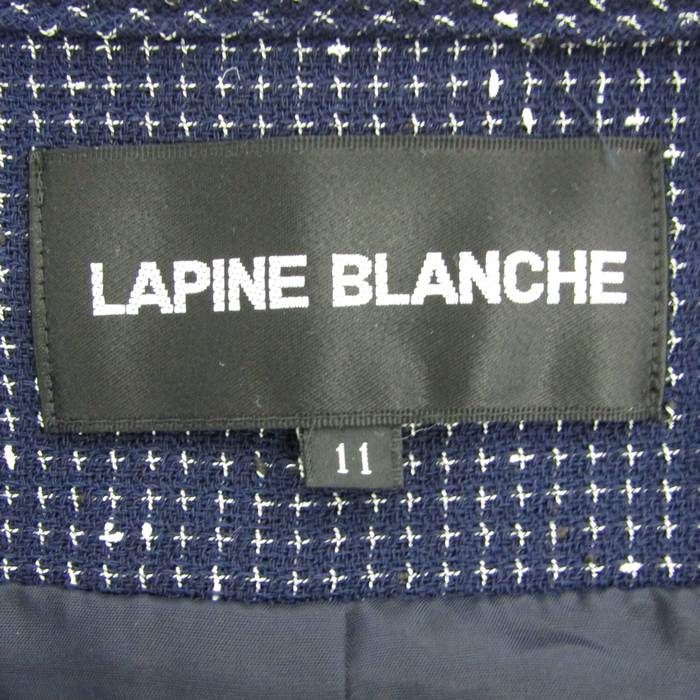 ラピーヌ・ブランシェ ノーカラージャケット アウター レディース 11サイズ ネイビー LAPINE BLANCHE 【中古】｜LAPINE  BLANCHE｜店舗買取｜トップス＞その他トップス｜USEDのアパレル通販サイト - SMASELL（スマセル）