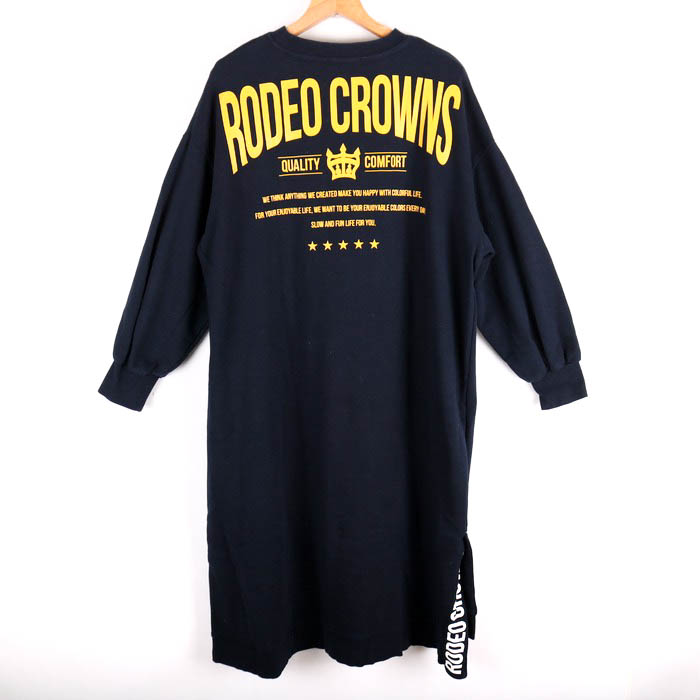 ロデオクラウンズ 長袖スウェットワンピース トップス レディース FREEサイズ ネイビー×イエロー系 Rodeo Crowns 【中古】｜Rodeo  Crowns｜店舗買取｜ワンピース/ドレス＞ワンピース｜USEDのアパレル通販サイト - SMASELL（スマセル）