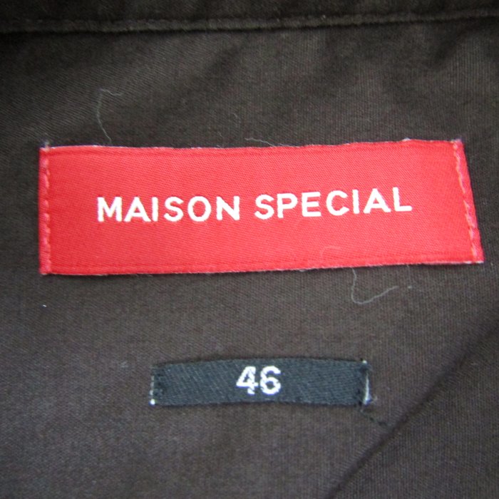 メゾンスペシャル 長袖シャツ トップス バンドカラー 大きいサイズ メンズ 46サイズ ブラウン MAISON SPECIAL 【中古】｜MAISON  SPECIAL｜店舗買取｜トップス＞Tシャツ/カットソー｜USEDのアパレル通販サイト - SMASELL（スマセル）