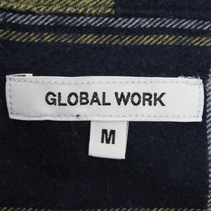 グローバルワーク 長袖シャツ トップス ネルシャツ チェック柄 コットン100% メンズ Mサイズ 黄×紺 GLOBAL WORK 【中古】｜GLOBAL  WORK｜店舗買取｜トップス＞Tシャツ/カットソー｜USEDのアパレル通販サイト - SMASELL（スマセル）