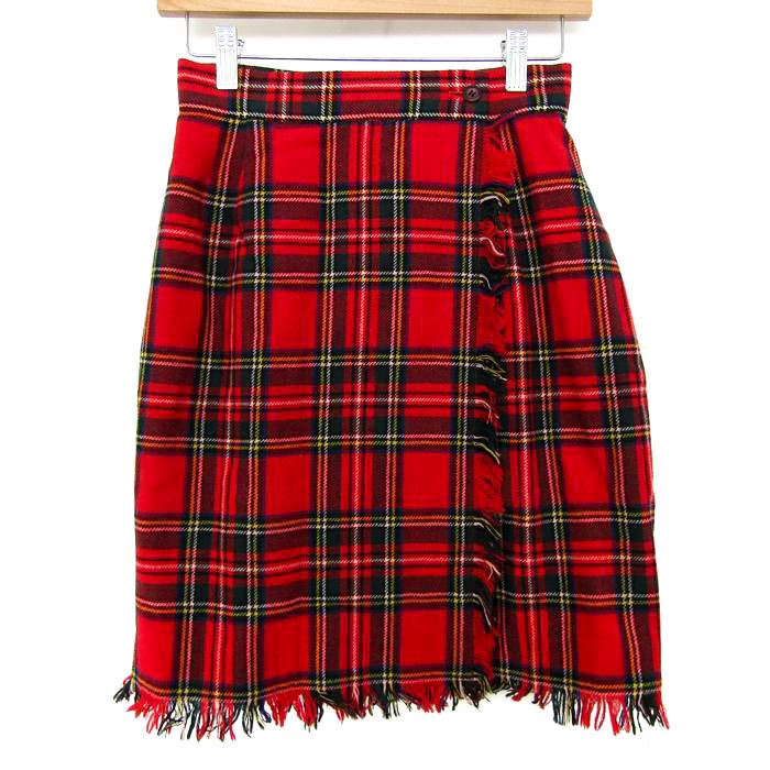 SCAPA スキャパ チェックスカート ロング Lサイズ 裏地 スリット 新品 SCAPA スキャパ チェックスカート ロング Lサイズ 裏地 スリット