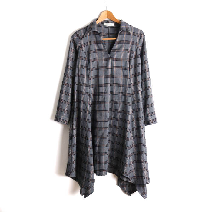 セシルマクビー ワンピース 長袖 シャツワンピ トップス レディース M  