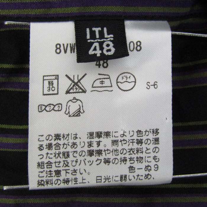 エポカウォモ 長袖シャツ トップス ストライプ柄 コットン