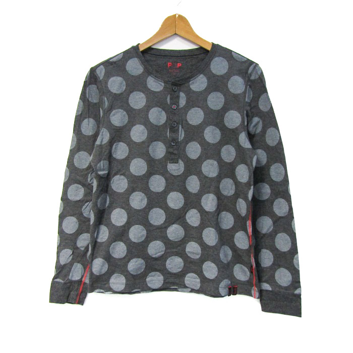 ポールスミス 長袖Tシャツ トップス ドット柄 ヘンリーネック POP 