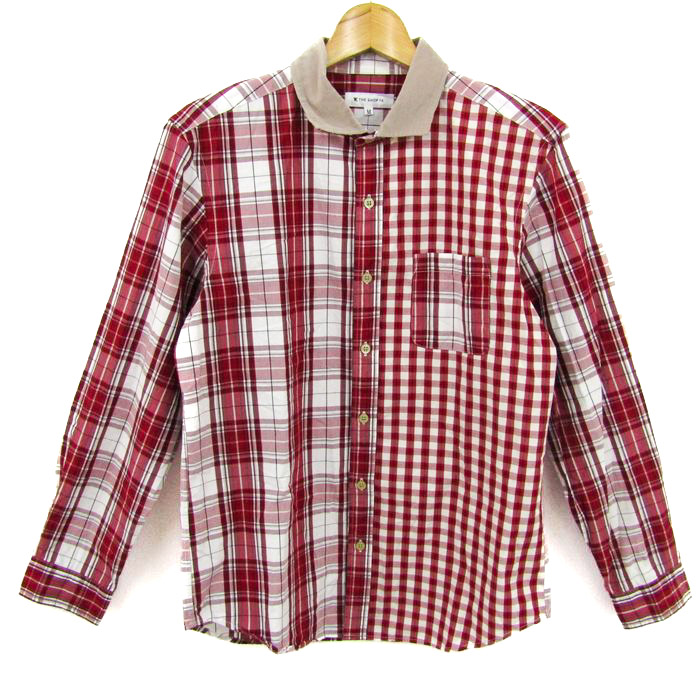 インターメッツォ シャツ Mサイズ 赤 レッド チェック 長袖 インターメッツォ シャツ Mサイズ 赤 レッド チェック 長袖 インター
