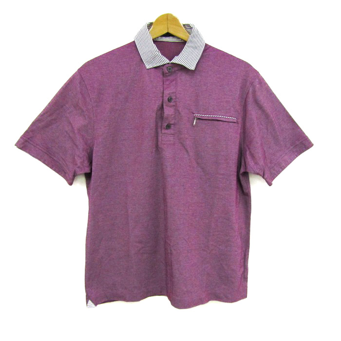 新品 1.5万 インターメッツォ DUAL ACTION 高級綿 鹿の子 半袖 ポロシャツ L 黒 白 【I49623】 INTERMEZZO シャツ 春夏 メンズ ジャージー 新品 定価1.5万 INTERMEZZO インターメッツォ 高級綿 DUAL ACTION