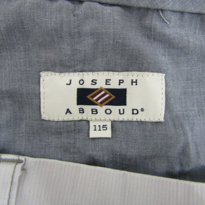 新品2.4万 ジョセフアブード CORDURA ウール ナイロン ウィンドウペン パンツ 34(XL) 灰 【P21117】 JOSEPH ABBOUD 春夏 メンズ スラックス JOSEPH ABBOUD ジョセフ アブード 定2.4万 新品 CORDURA コンバット