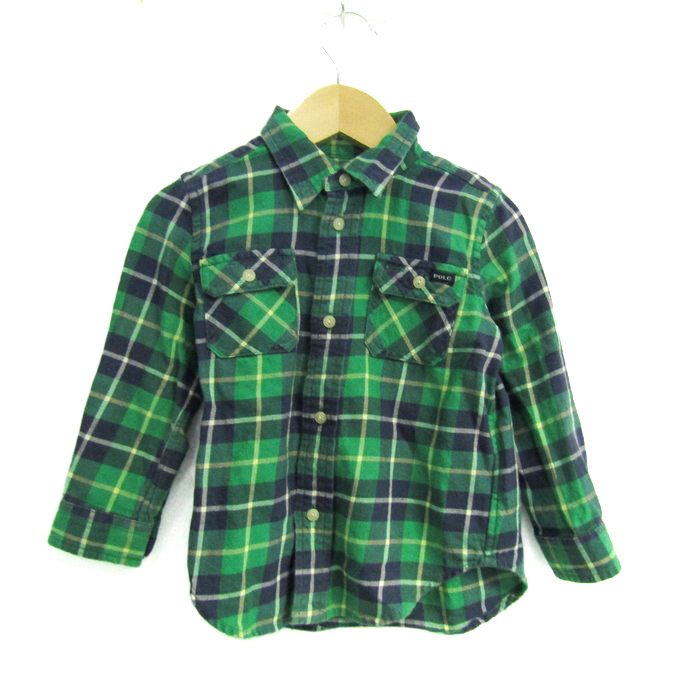 ラルフローレン　ポンチョ　緑チェック柄　マント　ベビー服 ベビー)チェック ウール フーデッド ポンチョ | ポロ ラルフ ローレン