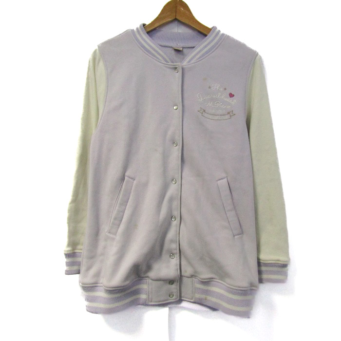 メゾピアノ 長袖Tシャツ トップス レイヤード風 ラメロゴ
