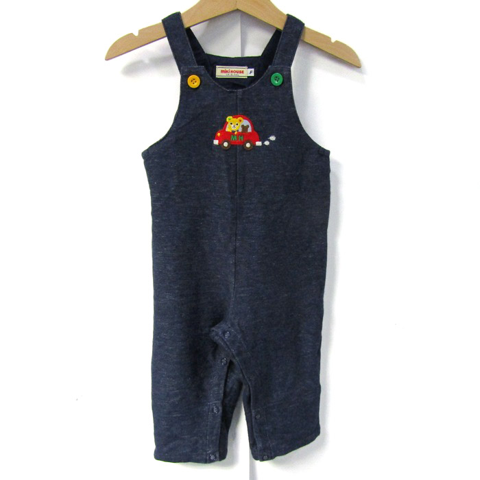 【新品未使用】ミキハウス　オーバーオールロンパース MIKI HOUSE（ミキハウス） mikihouse【ミキハウス】ロンパース11000