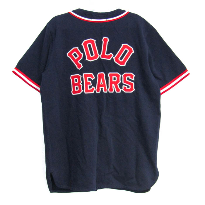 新品 ポロ ラルフローレン ポロベア ベースボールTシャツ 紺 (XXL