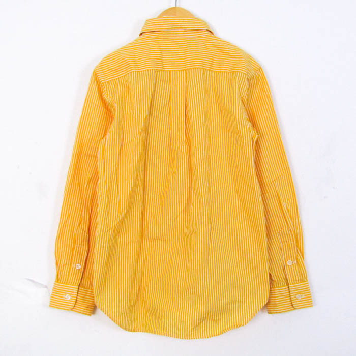 ラルフローレン　リネン　太ストライプ　イエロー　シャツ　M ラルフローレン リネン 太ストライプ イエロー シャツ M ラルフ